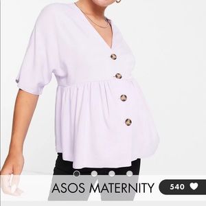 Lilac Purple Maternity Shirt